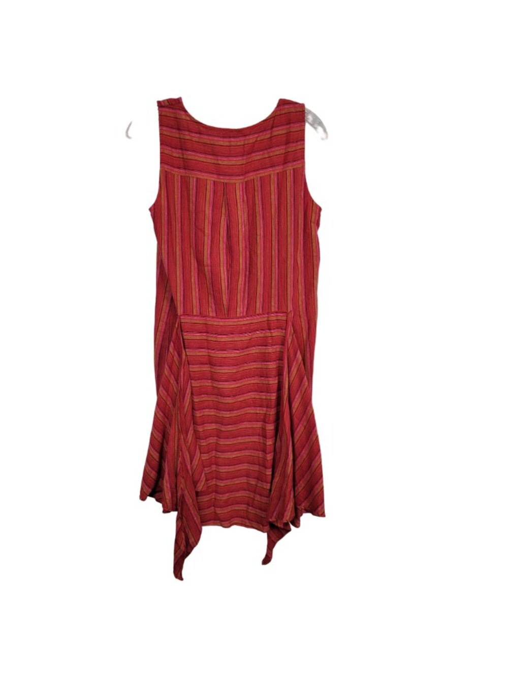 Drew Size S Dress Desert Stripe Sarong Skirt Linen Rayon Sleeveless Pullover Red - Picture 6 of 16